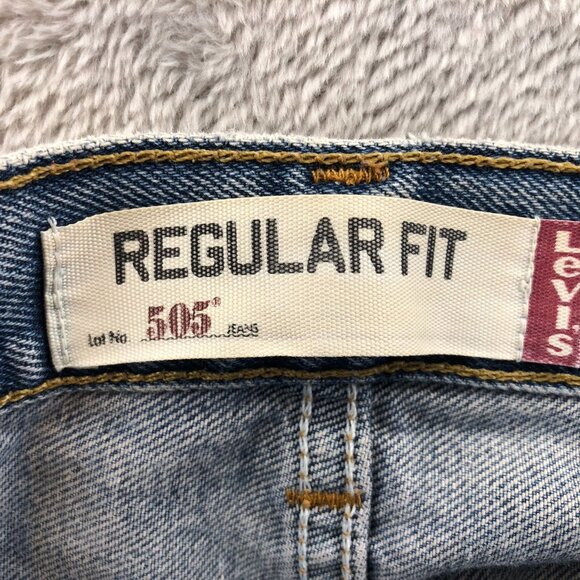 Levis Mens 505 Mens Jeans Size 38x32 Hemmed to 38x26 Straight - Picture 4 of 16